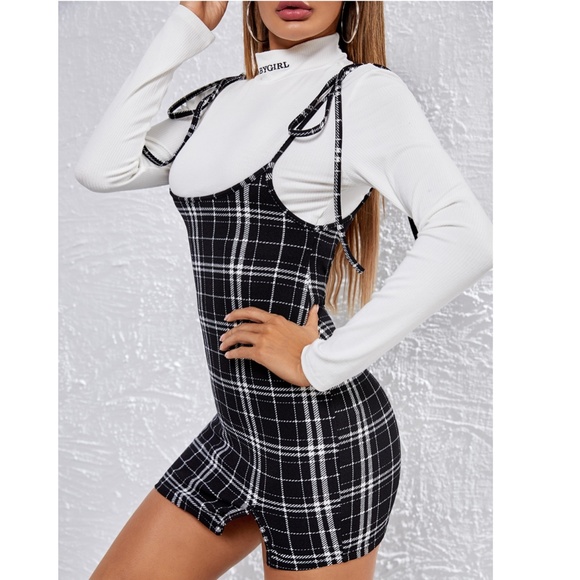 Plaid Pinacore Mini Dress - Picture 10 of 12